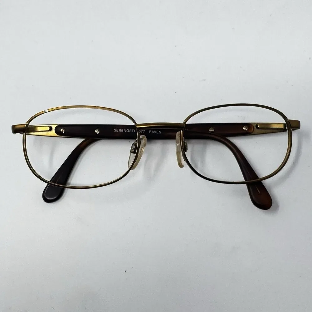 Vintage Serengeti Raven 6677 Bronze Tortoise Sunglass Frames 52-19-135 Italy